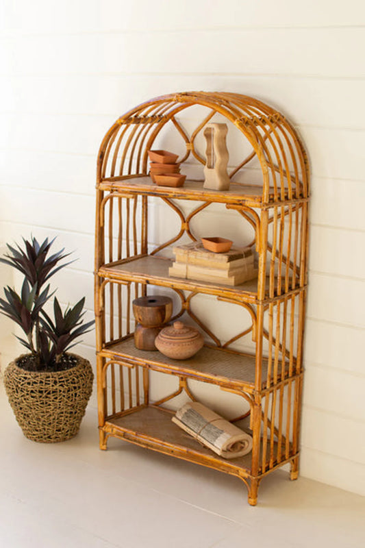 Classic Rattan Four Tiered Shelf