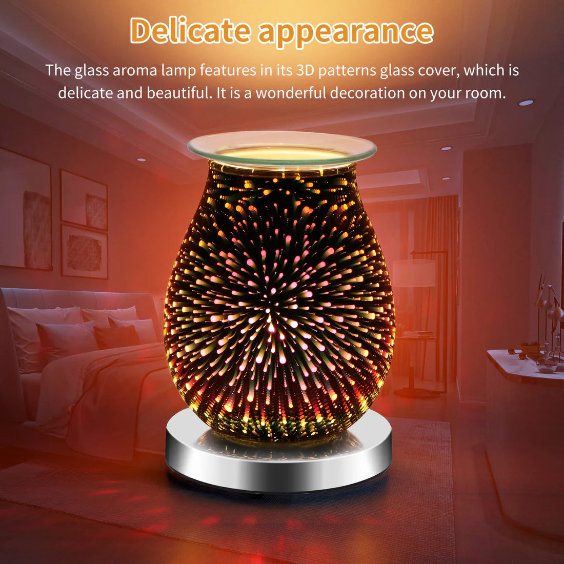 3D Fireworks Effect Touch Aromatherapy Machine Electric Wax Melter