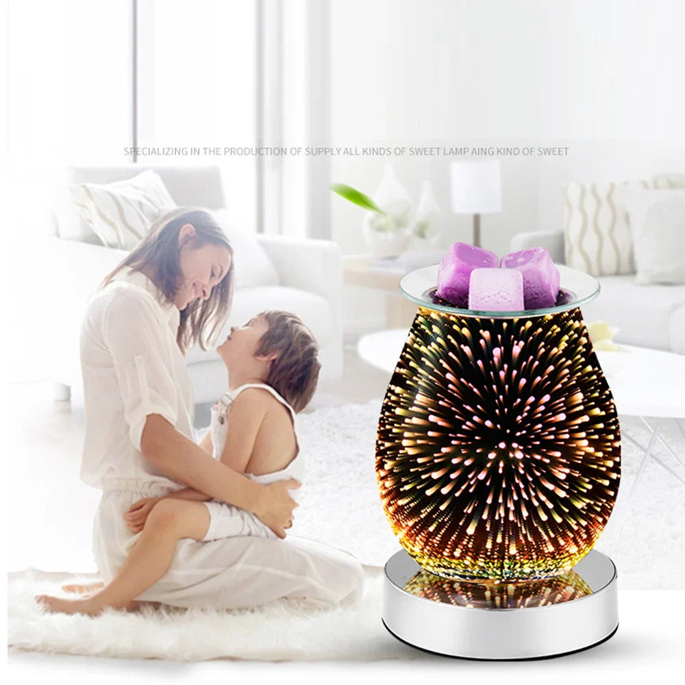 3D Fireworks Effect Touch Aromatherapy Machine Electric Wax Melter